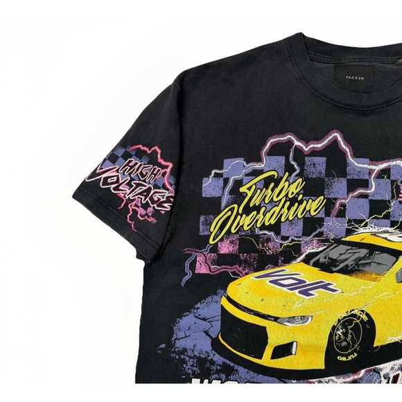 PacSun Racing Graphic T Shirt Sz XL Volt #8 High Voltage Turbo Overdrive NASCAR - Picture 2 of 8